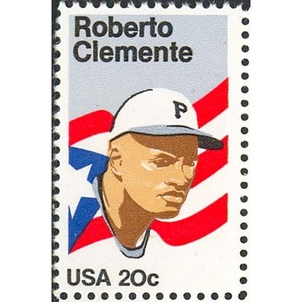 Roberto Clemente Complete Sheet of Fifty 20 Cent Stamps Scott 2097