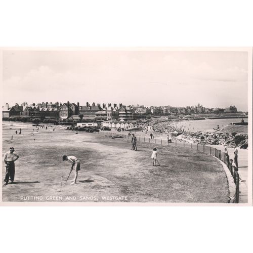 Vintage GB PC - Putting Green And Sands, Westgate, Kent