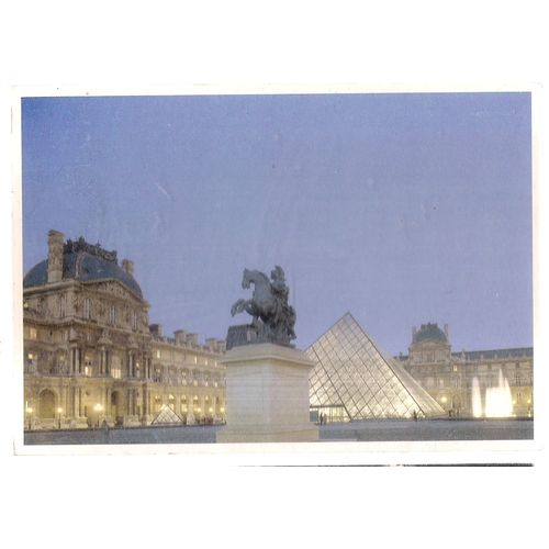 LA PYRAMIDE, LOUVRE,,used vintage postcard. c. 1989 #