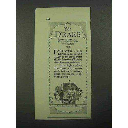 1925 The Drake Hotel Ad