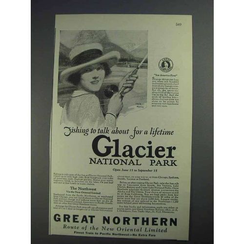 1925 Great Northern Railroad Ad - Fishing to Talk About