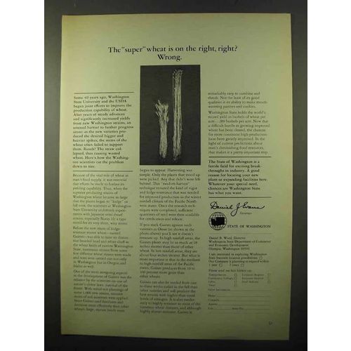 1971 Washington Economic Development Ad - Super Wheat