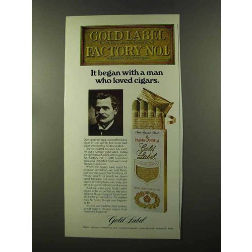 1973 Gold Label Cigars Ad - Man Who Loved Cigars
