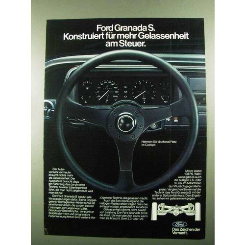 1976 Ford Granada S Car Ad - in German
