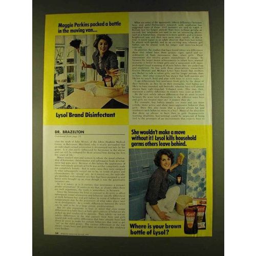 1980 Lysol Disinfectant Ad - Maggie Perkins Packed