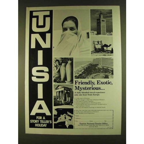 1980 Tunisia National Tourist Office Ad - Exotic