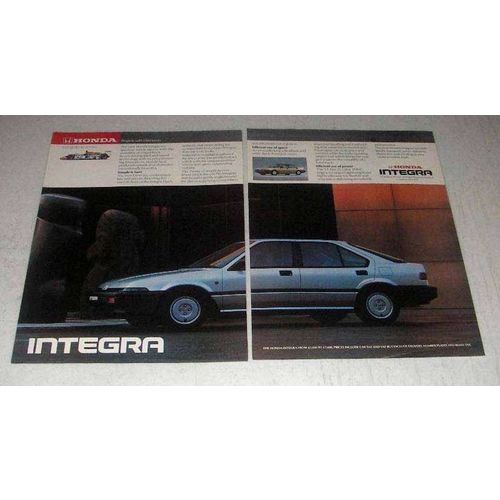 1986 Honda Integra Car Ad - Progress with Distinction