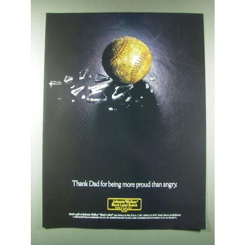1989 Johnnie Walker black Label Scotch Ad - Thank dad for being more proud