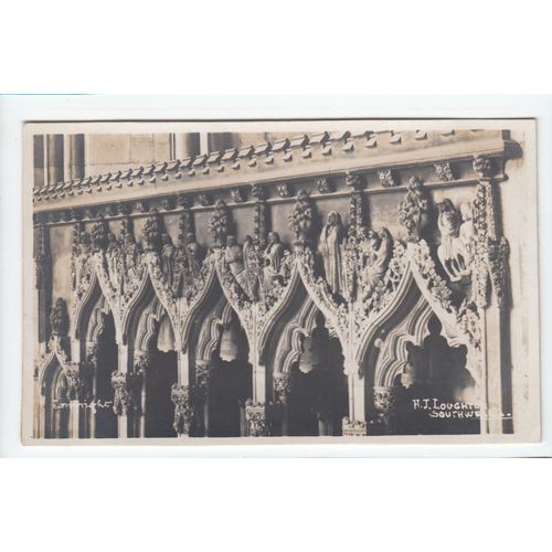 Southwell Minster Interior View Postcard Alfred J Laughton AJ16