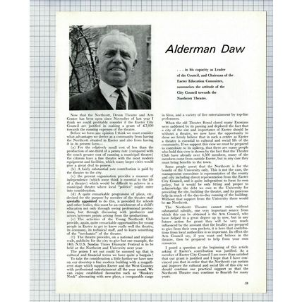 (6369) Alderman Daw Exeter Northcott Theatre - c.1968 Clip
