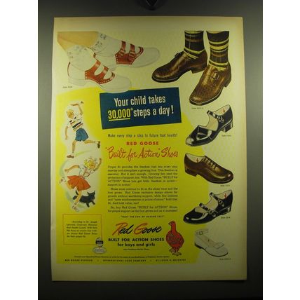 1949 Red Goose Shoes Ad - Style 3640, 3672-2, 3303, 3570, 3314, 3394-1