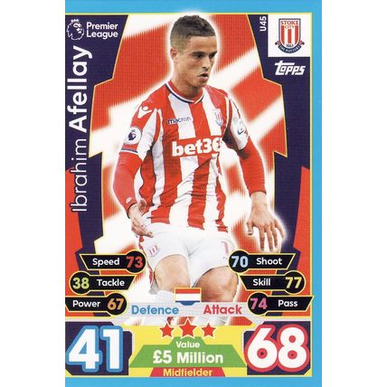 Match Attax 2017/2018 Extra U45 Ibrahim Afellay Stoke City