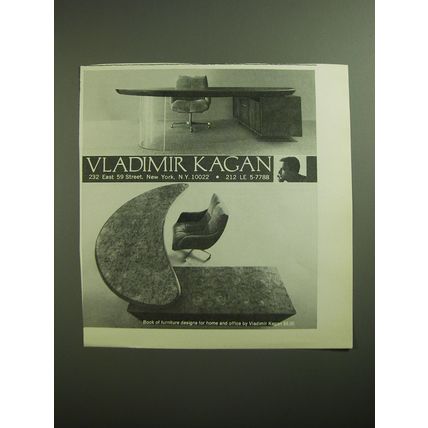 1970 Vladimir Kagan Desk Advertisement