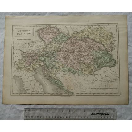 1850 Black's steel engraved map Austrian Dominions