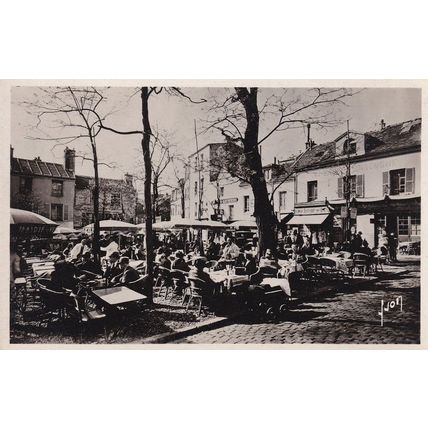 Paris En Flanant Place Deu Tertre Real Photo French Postcard