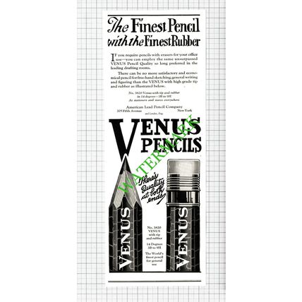 American Lead Pencil Company New York Venus Pencils ADVERT -1926 Cutting