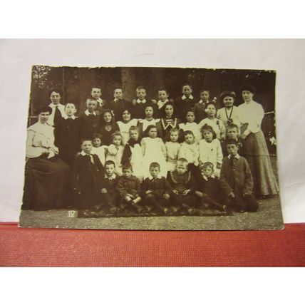 unknown VILLAGE SCHOOL PHOTOGRAPH unused antique postcard =