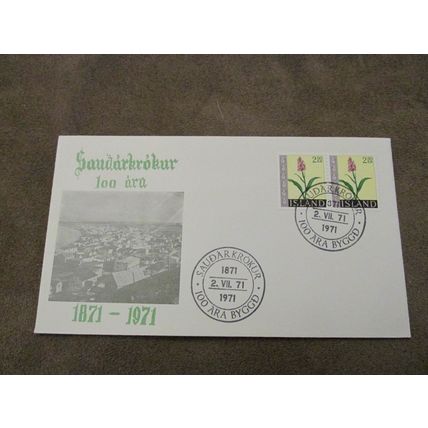 1971 Iceland postal FDC Cover - Flowers