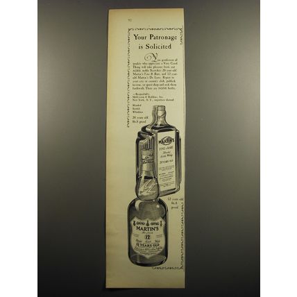 1955 Martin's Fine & Rare and 12 year-old De Luxe Scotch Advertisement