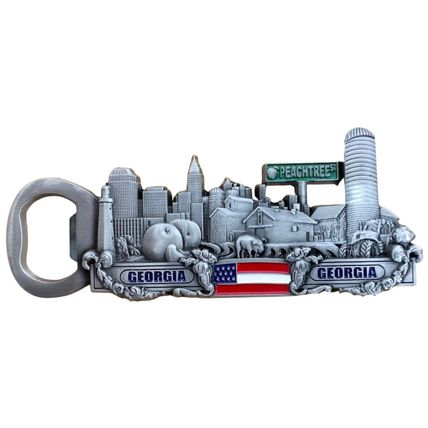 Georgia Metal Bottle Opener Fridge Magnet