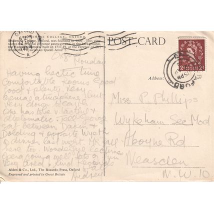 Vintage PC 1954 - Brasenose College, Oxford, Oxfordshire