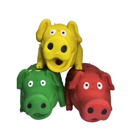 Dog Toys Squeeze Chew Fetch Make Sounds Pigs Latex 3 Pack Pet Toys Pet Fun Play’