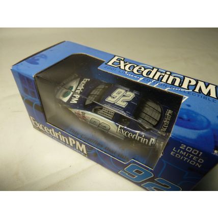 Excedrin PM Racing Champions #92 Chevy Monte Carlo Stock Car Diecast Scale*
