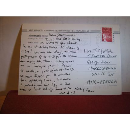 ROUSSILLON, PROVENCE, FRANCE used postcard 2001 #