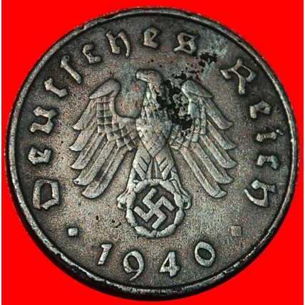 SWASTIKA (1933-1945): GERMANY ★ 10 PFENNIGS 1940E SAXONY!★LOW START★NO RESERVE