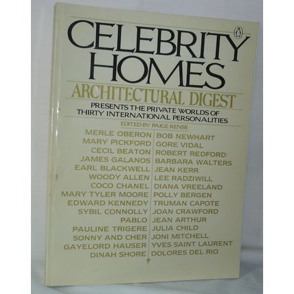 Celebrity Homes: Architectural Digest, Private World of 30 Intl Personalities