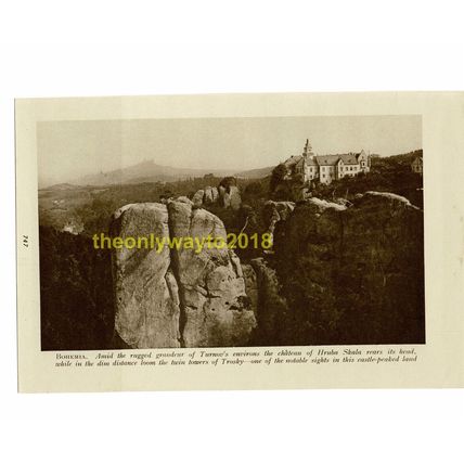 Hruba Skala, Chateau, Bohemia (Czech Republic), Book Illustration, c1920