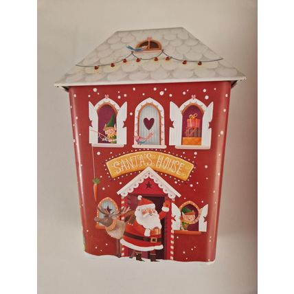 M & S SANTA HOUSE BISCUIT TIN