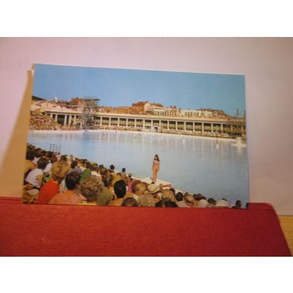 'MISS BLACKPOOL' CONTEST, OPEN AIR BATHS LANCASHIRE used postcard 1972 pm =