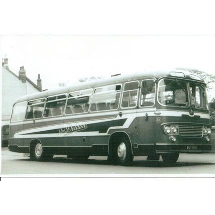 Black & White Photograph of Delaine Coaches Ltd. of Bourne - ACT 101B