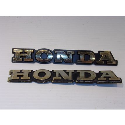 Honda Emblems Gold & Black OEM Pair 7 3/4"