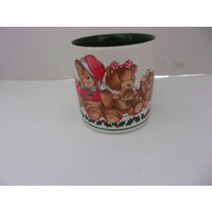 Creative Concepts Coffee Mug Christmas- Teddy Bears 1993 T. Cathey Korea