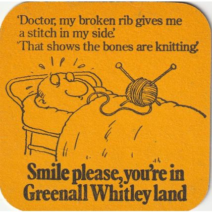 BEER MAT - GREENALL WHITLEY BREWERY - LOCAL BITTER - (Cat No 354) - (1976)