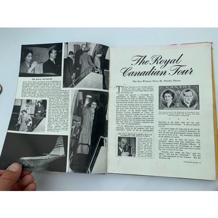 c1951 "THE ROYAL CANADIAN TOUR" QUEEN ELIZABETH II PICTORIAL HARDBACK BOOK (P3)