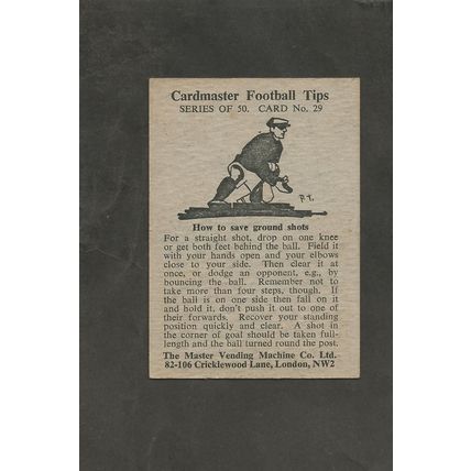 Master Vending Machine Football Tips 1958 # 29 Jimmy Dickenson Portsmouth