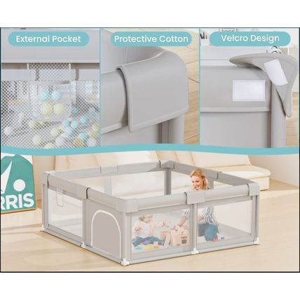 Large Baby Playpen 50x50 – Indoor/Outdoor Baby Fence Play Yard
