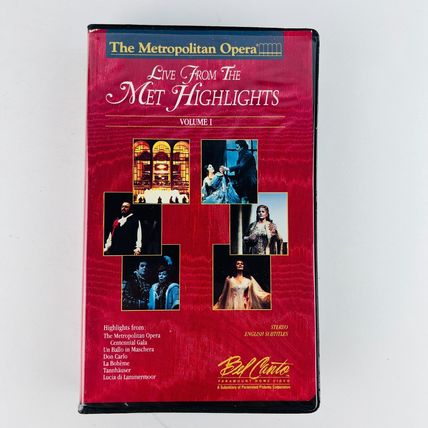 The Metropolitan Opera - Live From the Met Highlights Volume I VHS Video Tape