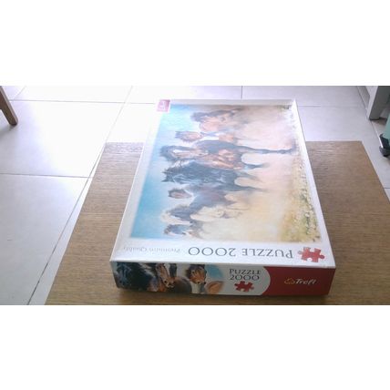 GALLOPING HERD OF HORSES by Bonnie Marris Jigsaw Puzzle (2000 Piece) Trefl