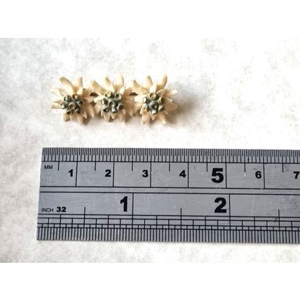 Vintage Austrian Carved Edelweiss Brooch | 1920s Celluloid Flower Pin