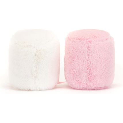 Jellycat Amuseables Pink and White Marshmallows Stuffed Toy, 3.5 Inches | Food P