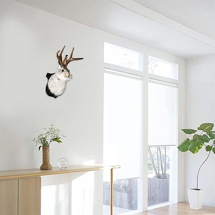 HSOSK Jackalope Mount, Jackalope Taxidermy, Deer Head Wall Mount, Resin Deer Hea