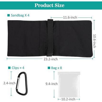 Aimosen 8 Packs Sandbags Weight Bags for Light Stand Photography Video Support,