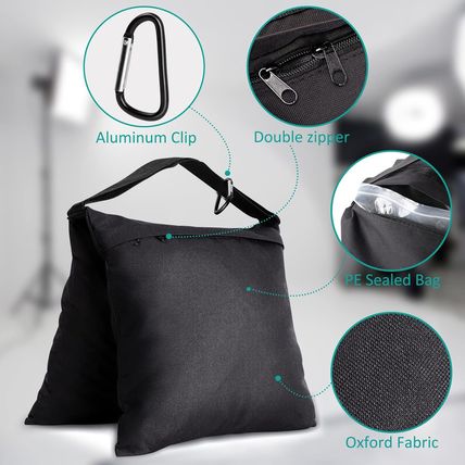 Aimosen 8 Packs Sandbags Weight Bags for Light Stand Photography Video Support,