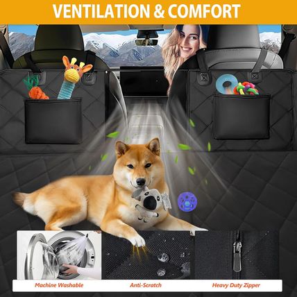 Back Seat Extender for Dogs-Large Space, Dog Car Seat Cover Hard Bottom Holds 42