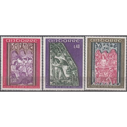 Andorre Français 1970 Michel 226 - 228 Neuf ** Cote (2008) 6.00 € Retable