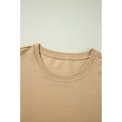 Apricot Color Block Patchwork Ruffled Plus Size Mini Dress